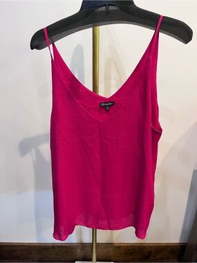 Shinestar Fuchsia V-Neck Silk-Feel Cami